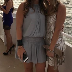 Powder blue Ramy Brook silk dress